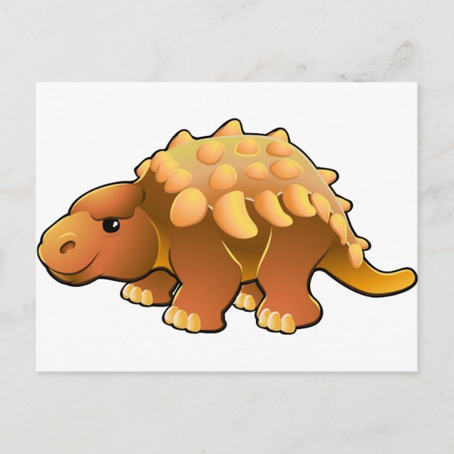 Carte Postale Un dinosaure mignon et amical (Devant)