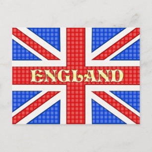 Carte Postale Un drapeau d'Union Jack texturé avec l'Angleterre