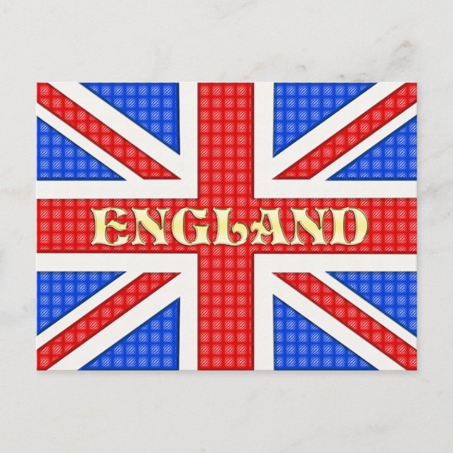 Carte Postale Un drapeau d'Union Jack texturé avec l'Angleterre  (Devant)
