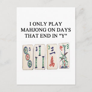 Carte Postale un drôle de mahjong
