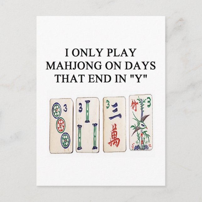 Carte Postale un drôle de mahjong (Devant)