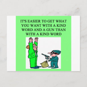 Carte Postale un drôle de proverbe d'arme