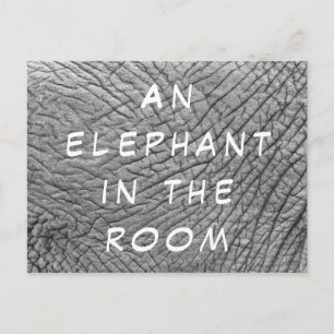 Carte Postale Un éléphant dans la photo en peau de chambre avec 