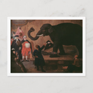 Carte Postale Un éléphant montré à Venise (huile sur toile)