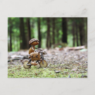 Carte Postale Un elfe d'Acorn à vélo au bureau