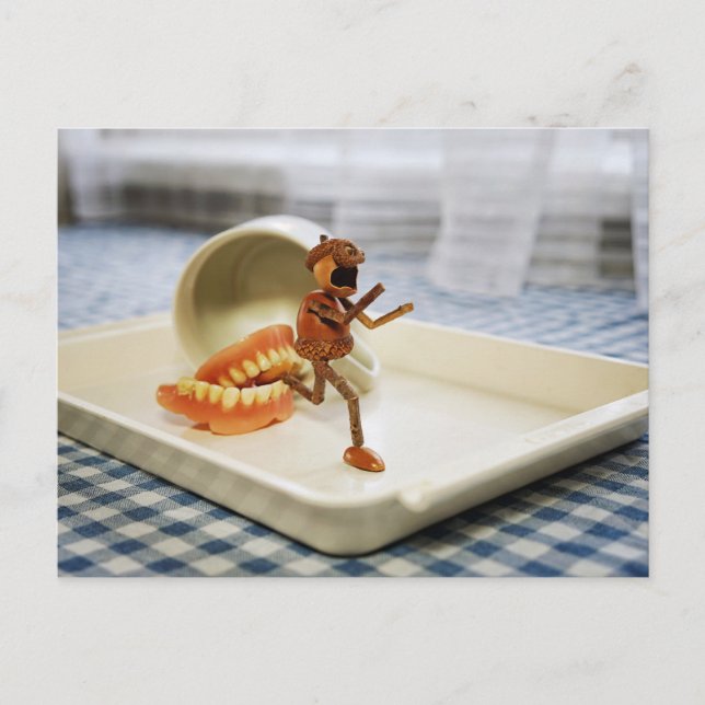 Carte Postale Un elfe de cacre s'enfuit d'un ensemble de fausses (Devant)