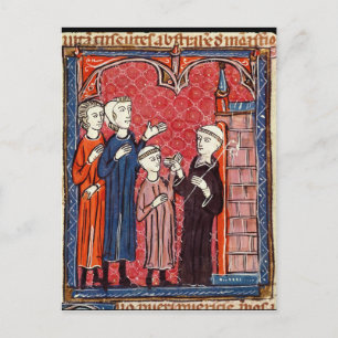 Carte Postale Un enfant amené à un monastère par ses parents