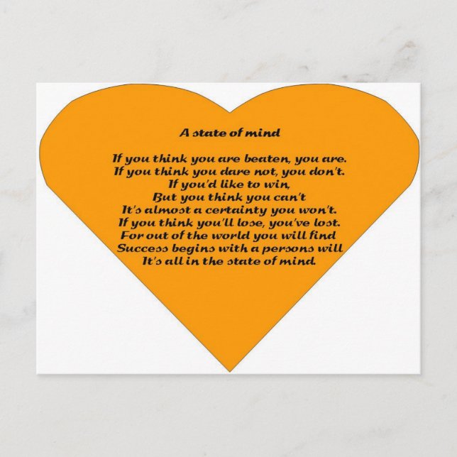 Carte Postale Un état d'esprit (Devant)