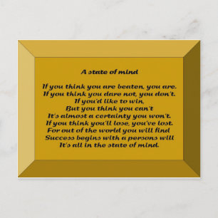 Carte Postale Un état d'esprit