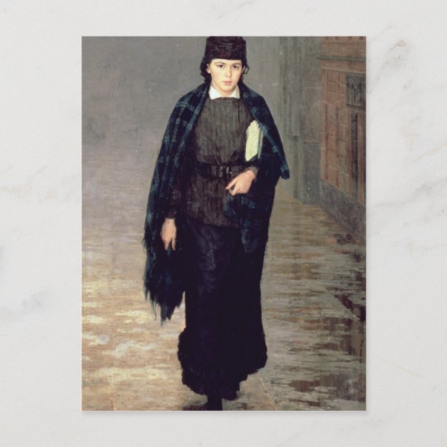 Carte Postale Un étudiant, 1883 (Devant)