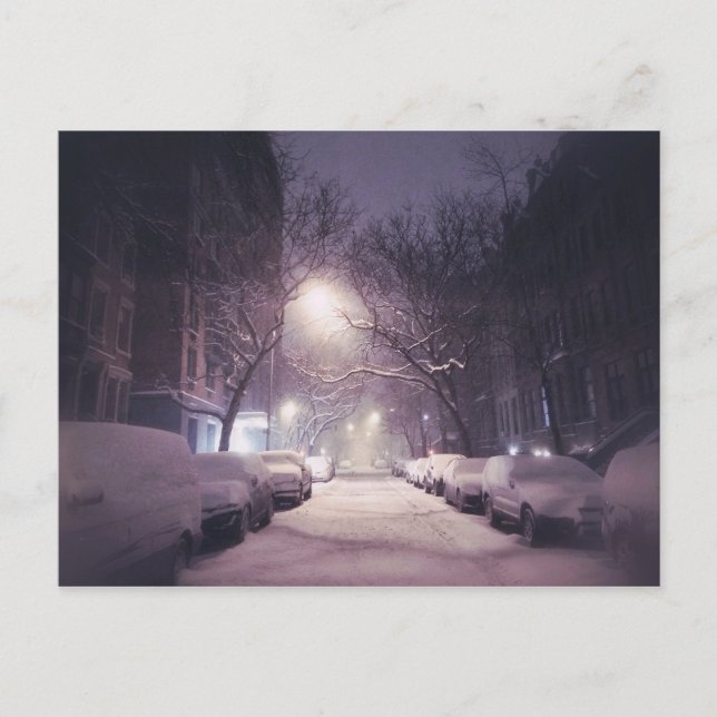 Carte Postale Un Feu D'Hiver Sur L'Upper West Side (Devant)