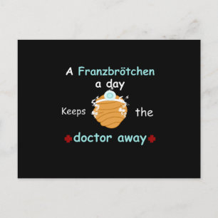 Carte Postale Un Franzbrötchen Par Jour Empêche Le Docteur De