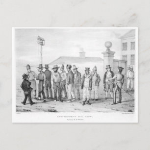 Carte Postale Un gang de prisonniers du gouvernement