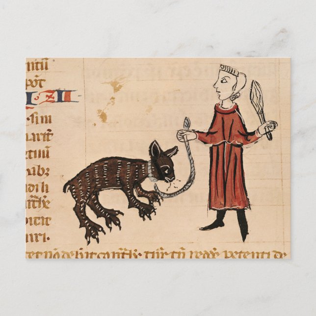 Carte Postale Un gardien d'ours, des Décrets de Gratien (Devant)