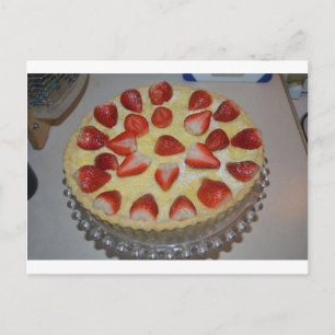 Carte Postale Un gâteau aux fraises