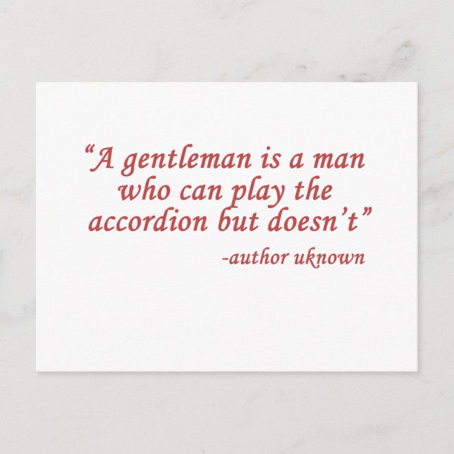 Carte Postale Un gentleman est... (Devant)