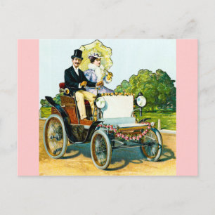 Carte Postale Un Gentleman et sa dame font un tour - Vintage