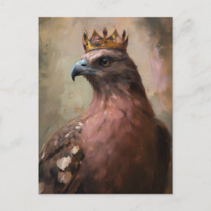 Carte Postale Un Hawk avec une couronne