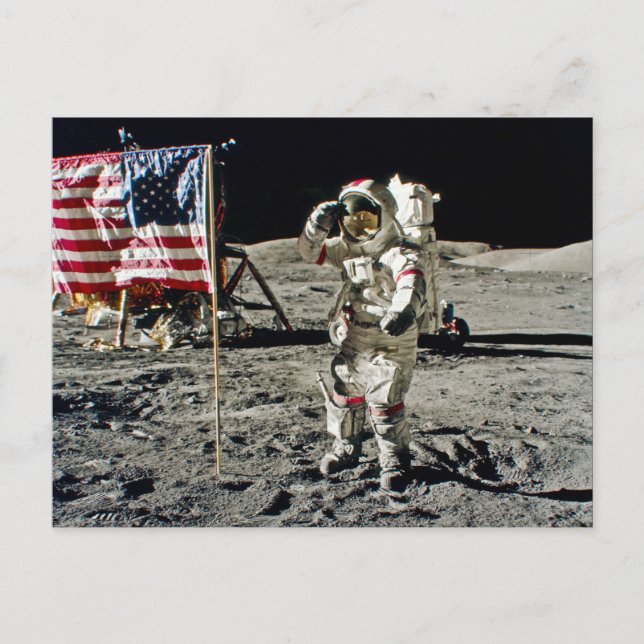 Carte Postale Un hommage de héros d'Apollo 17 (Devant)