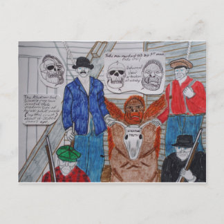 Carte Postale Un homme de gros pieds tué, 1910,