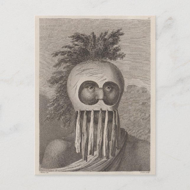 Carte Postale Un homme des îles Sandwich dans un masque - c. 178 (Devant)
