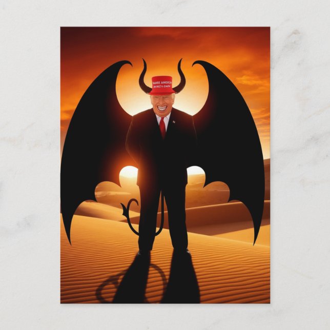 Carte Postale Un homme malin dans un Casquette rouge (Devant)