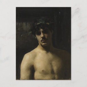 Carte Postale Un homme porte des lauriers