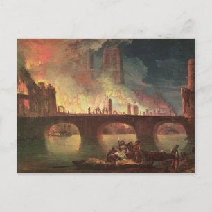 Carte Postale Un incendie à l'Hôtel-Dieu en 1772