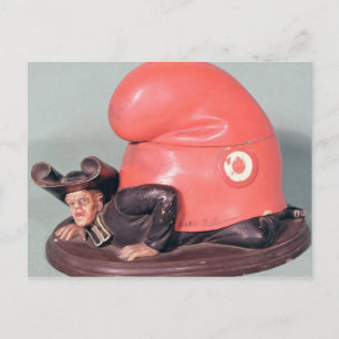 Carte Postale Un inkwell ou un pot de tabac