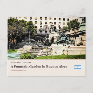 Carte Postale Un jardin de fontaine à Buenos Aires