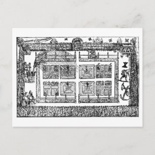 Carte Postale Un jardin, du "Labyrinthe du jardinier", 1577 (