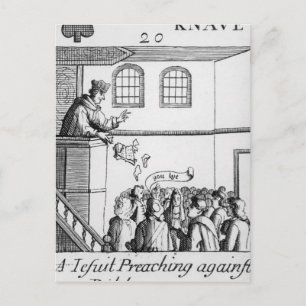 Carte Postale Un Jésuite prêchant contre notre Bible