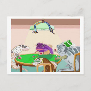 Carte Postale Un Jeu Amical De Blackjack