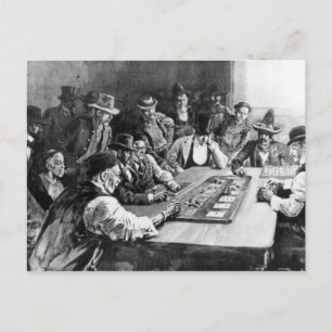 Carte Postale Un jeu de Faro à El Paso