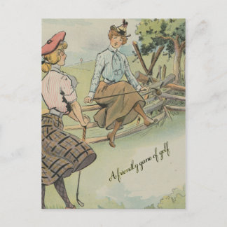 Carte Postale Un jeu de golf convivial