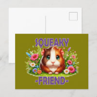 Un jeu de mot pour ami. Bébé mignon Guinée Pig des