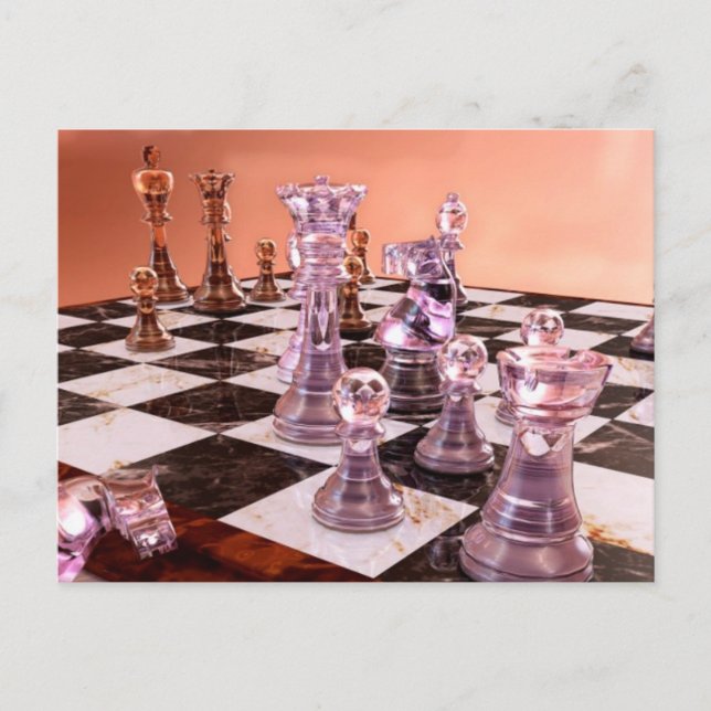 Carte Postale Un jeu d'échecs (Devant)