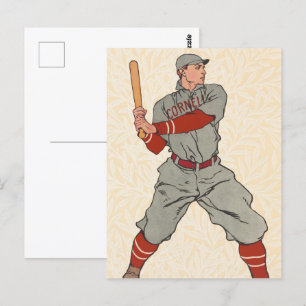 Carte Postale Un joueur de baseball tenant une chauve-souris des