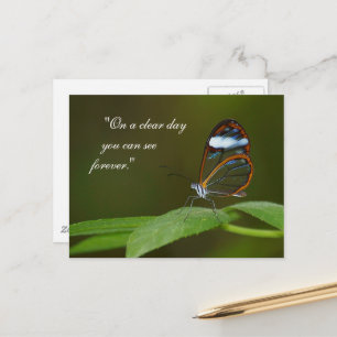 Carte Postale "Un jour clair" Conception de papillon en verre