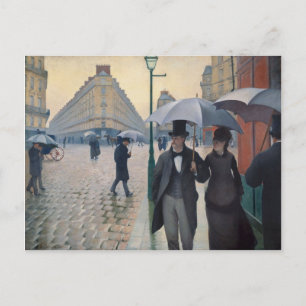 Carte Postale Un jour de pluie à Paris par Gustave Caillebotte
