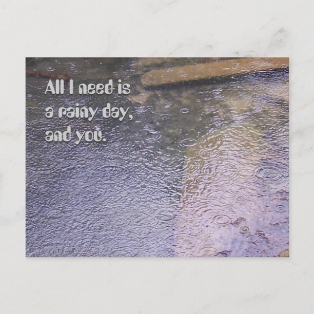 Carte Postale Un jour de pluie, et toi (Devant)