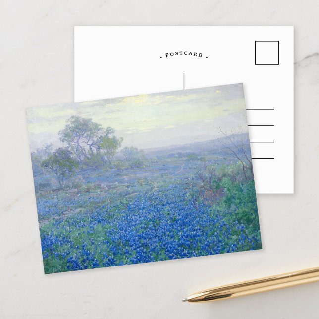 Carte Postale Un jour nuageux, Bluebonnets | Julian Onderdonk (Créateur téléchargé)