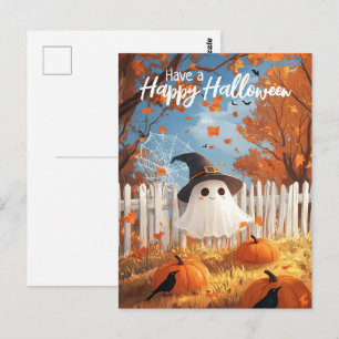 Carte Postale Un joyeux fantôme d'Halloween