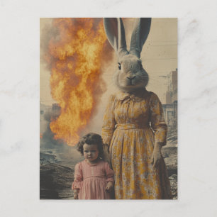 Carte Postale Un lapin de Pâques apocalyptique