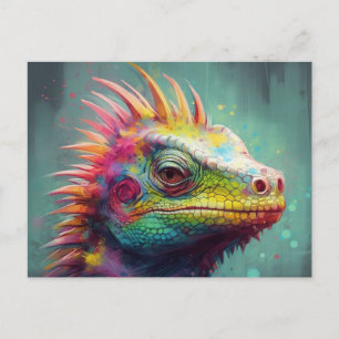 Carte Postale Un lézard très coloré