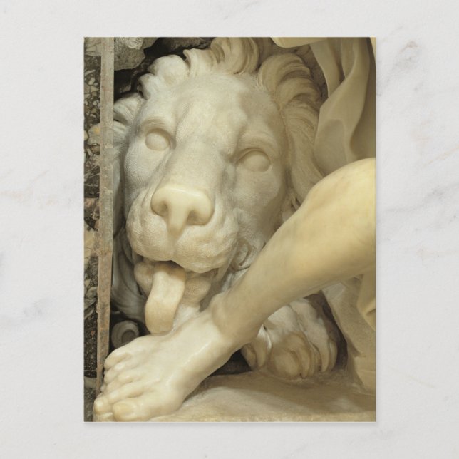 Carte Postale Un Lion léchant le pied de Daniel (Devant)