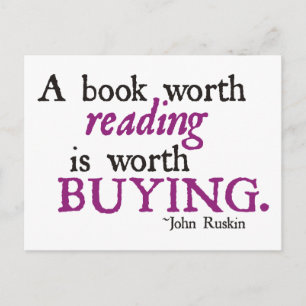 Carte Postale Un livre à lire vaut la peine d'être acheté