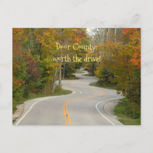 CARTE POSTALE UN LONG STRETCH DE COURBES S/COULEURS DE CHUTE/COU