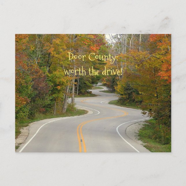 CARTE POSTALE UN LONG STRETCH DE COURBES S/COULEURS DE CHUTE/COU (Devant)