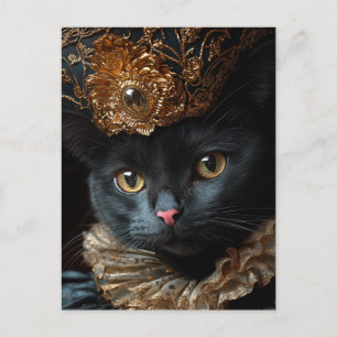Carte Postale Un magnifique chat Royal Noir